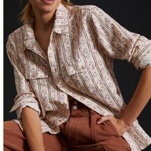 Anthropologie | Mother The Frenchie Frenchie Long Western Inspired Button Shirt